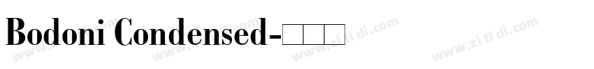 Bodoni Condensed字体转换